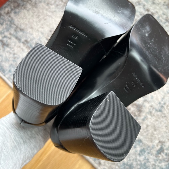 Reformation - Nadine Black Block Heel Loafers - Picture 7 of 7